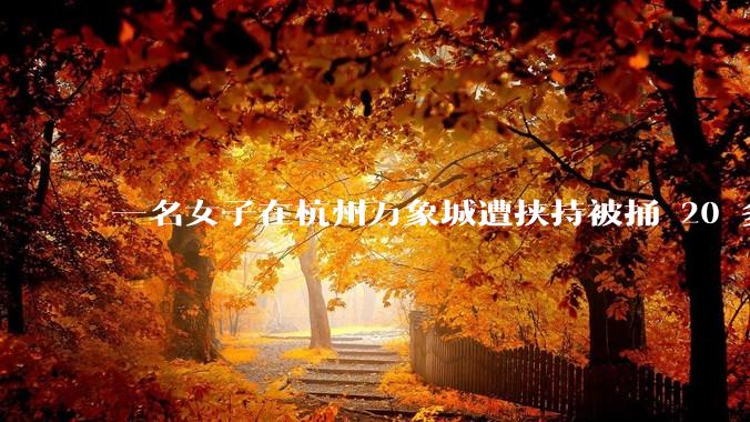 一名女子在杭州万象城遭挟持被捅 20 多刀,隆胸***体救了一命,这反映出哪些公安系统的问题?